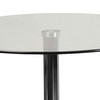 Flash Furniture 31.5'' Round Glass Table with 29''H Chrome Base