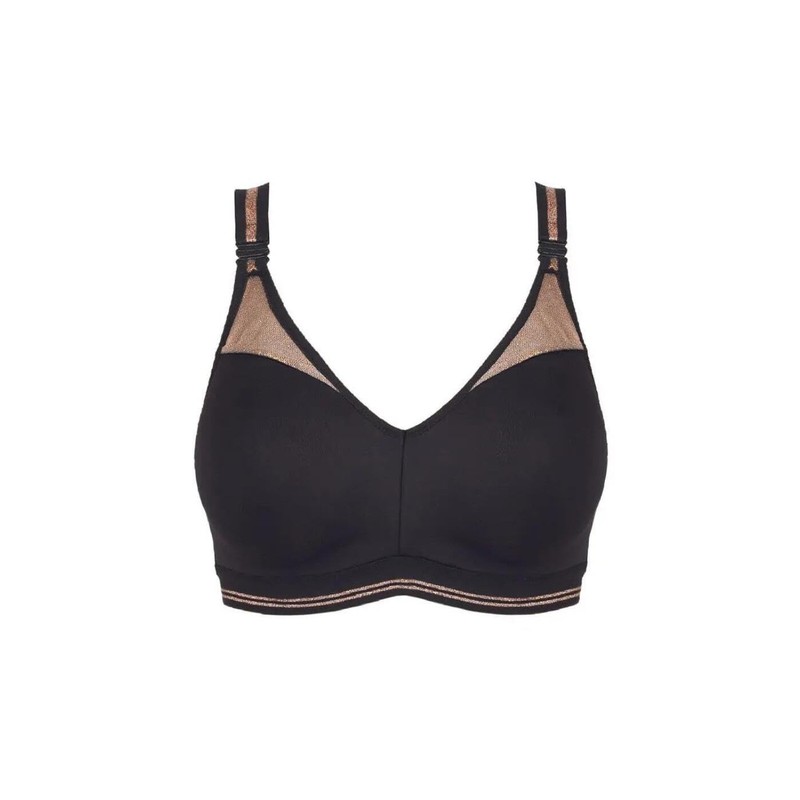 Empreinte Initiale Underwired Spacer Sports Bra (38E, Intense Grey)