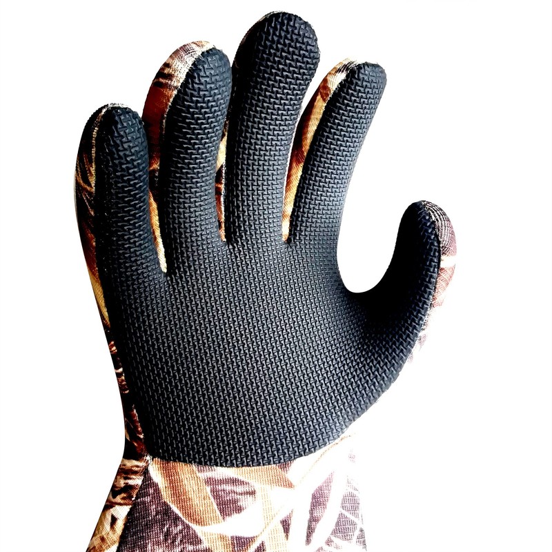 AUSCAMOTEK Waterproof Neoprene Duck Decoy Gloves - Insulated Blind Gauntlet
