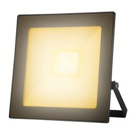 Tecnolite Reflector LED Exterior 50 W, Luz Ámbar, IP65, IK07, No Atenuable, LED integrado