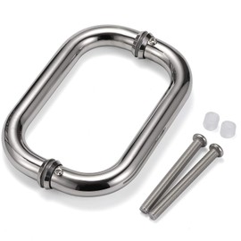 BlueNatHxRPR 6" Glass Door Handle Shower Door Handle Made of Back to Back Stainless Steel