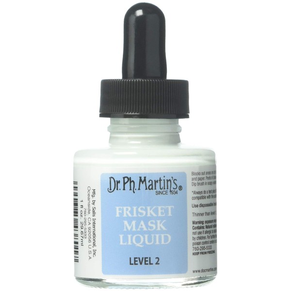Dr. Ph. Martin's Frisket Liquid (Level 2) Masking Flud, 1.0 oz, Clear