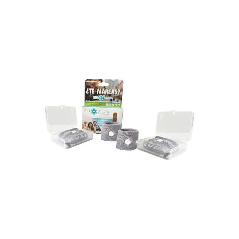 Pack 2 Pares Pulsera Anti Mareo de Acupuntura para Evitar