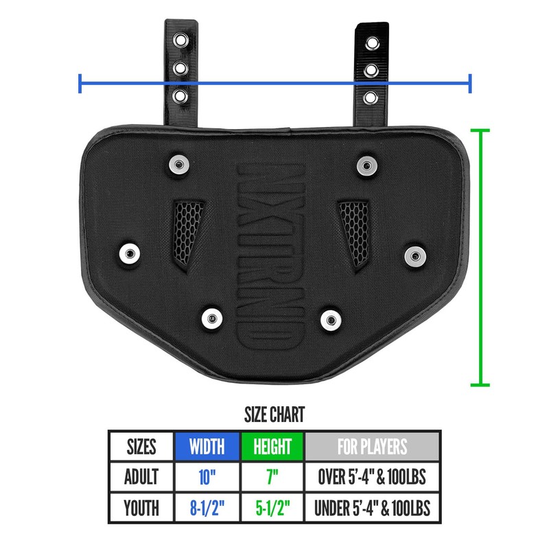Nxtrnd Football Back Plate, Professional Football Backplates for Shoulder Pads