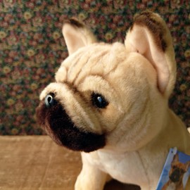 French Bulldog Soft and Cuddly Dog Toy Realistic 12 inches