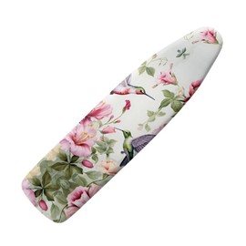 Hinthetall Hummingbird Floral Ironing Board Cover and Pad Standard Size 15x54, Thick Padding Elastic Edge Resist Scorching and Staining Heavy Duty Padded Iron Board Covers