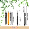 Phowedaer Portable Titanium Toothpicks,Retractable Toothpicks Reusable Pocket Metal Toothpick with