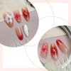 24Pcs Summer Flower Press on Nails Almond Medium Fake Nails
