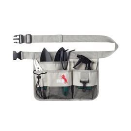 UNCO- Adjustable Gardening Belt, Light Gray, 7 Pockets, Wear Resistant, Cut Resistant, Water Resistant, Garden Tool Belt Pouch, Waist Apron with Pockets