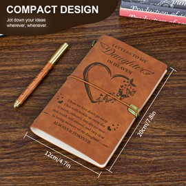 Zhitongda Letters To My Daughter In Heaven Grief Journal,Memorial Gifts For Loss Of Daughter,Unique Farewell Sympathy Best Bereavement Sorry For Your Loss Gifts,Women Emotional Support
