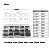 140pcs Stainless Steel Machine Key Assortment kit,Round Ended Feather Key