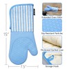 Alselo Silicone Oven Mitts Heat Resistant 932℉ with Waterproof &