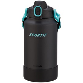 The-peacock AJK-R200 BGR Water Bottle, Large Capacity Water Bottle, 6.6 gal (2 L), Vacuum Insulated Construction, One-touch Water Bottle, Wide Mouth Water Bottle, Direct Drinking, Sports Drinks,