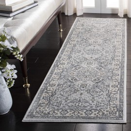 Safavieh Isabella Collection ISA916G Oriental Runner, 2'2" x 7' , Grey / Cream