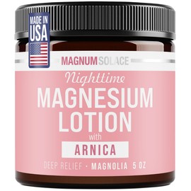 Nighttime Magnesium Lotion with Arnica – Soothing Relief & Relaxation, Highly Concentrated Magnesium for Muscles & Joints – Apply to Legs or Feet Before Bed – Skin-Friendly