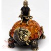 Brass Amber Figurine Turtle Tortilly & Buratino Pinocchio & golden