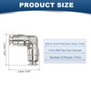 PATIKIL Air Line Fittings, 1/6" Elbow Nickel-Plated Brass Push to