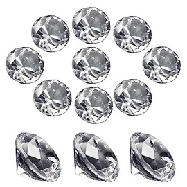 100 piezas de diamantes acrílicos transparentes de 1 pulgada para mesa de boda, confeti para rellenos de jarrones, decoración floral, decoraciones de despedida de soltera, centros de mesa del hogar, exhibición de velas (transparente)
