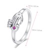 Healeved 3sets 2pcs Opening Rings for Couples Creative Lover Jewelry