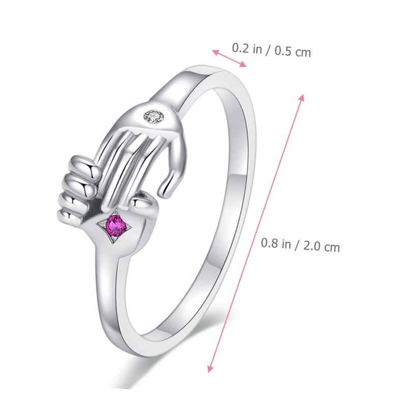 Healeved 3sets 2pcs Opening Rings for Couples Creative Lover Jewelry