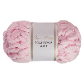 Utopia Crafts Pom Pom Soft Yarn 200g (Baby Pink)