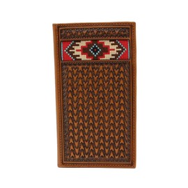 ARIAT Men's Western Inlay Rodeo Wallet Tan One Size