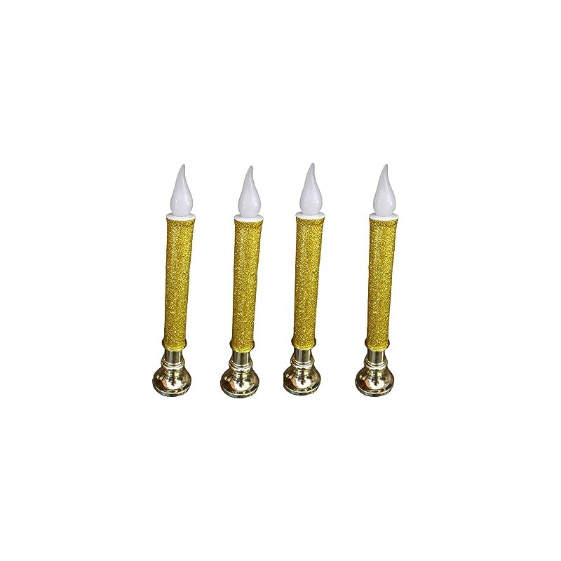 Set of 4 Battery Operated Christmas Window Led Candle with