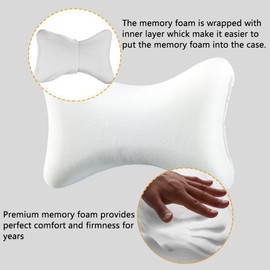 Mr. Ho Reise Auto Kissen Kopfstütze Nackenkissen Memory Schaumstoff angenehm weiches Gummiband atmungsaktiv Bezug waschbar für Flight Reise lang Drive