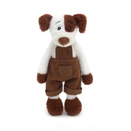 Irresistibly Soft Dog Plush Figure in Charming Corduroy Overalls - A Delightful Addition to Any Plush Collection, Great for Both Kids' Playtime Fun and Cozy Room Aesthetics