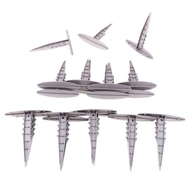 CENPEK 12Pcs Plastic Garden Securing Pegs Tool Large Nail Head for Weed Membrane Ground Cover Netting Cloth Camping Tent Securing