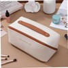 PACKOVE Large Capacity Storage Bag Handheld Makeup Bag Pu Travel