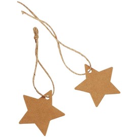 Kraft Paper Tag, 50pcs Star Gift Kraft Tags for Wedding Favour Cards, DIY Tag, Gift Labels, Price Label (Star Tag-50Pcs)