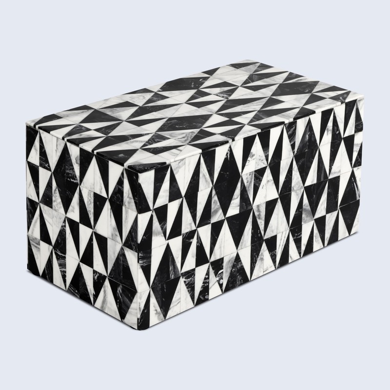 Handicrafts Home Modern Rectangular Decorative Box - Harlequin Pattern, 10x5x5