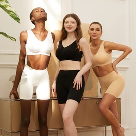 YADIFEN Slip Shorts for Women Under Dress, Anti Chafing Underwear Bike Shorts Comfortable Yoga Shorts Boyshort Panties