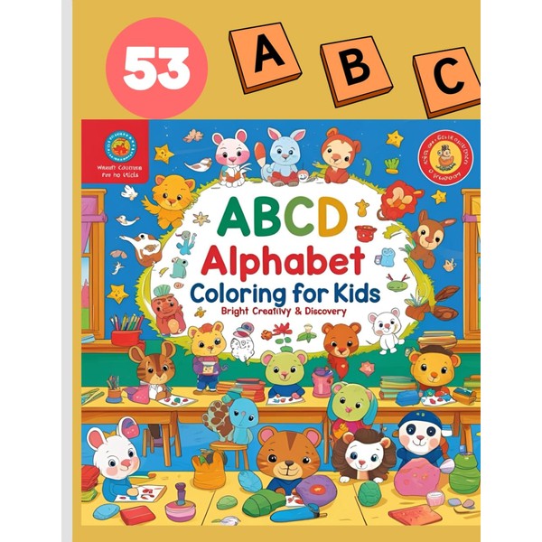 abcd alphabate kids colouring book