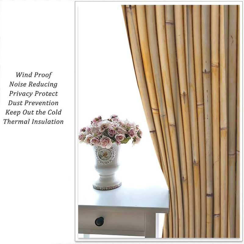  Bamboo Curtains, Bamboo Tree Image Traditional Chinese Calligraphy Style