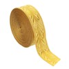 PATIKIL Blattmuster Jacquard-Bandbesatz, 1 Zoll 10 Yard Polyester Jacquard-Band Nähen Blätter Gurtband für Näharbeiten, Wohnkultur, Bekleidung, handgefertigte Taschen, Goldgelb