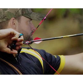 CosiComu Lighted Nocks for Arrows with .246/ .244/ .233/ .204/ .165 Inside Diameter Bolts with ON/Off Switch Light up Knocks Compound Bow Arrow Nocks for Hunting Shooting 6-Pack (.204", Red)