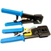 RJ45 Crimp Tool with Cat6 Pass through Shielded/transparent Connectors 20PCS