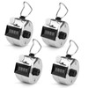 4 Pieces Metal Handheld Tally Counter, Handheld Counter, 4 Digit