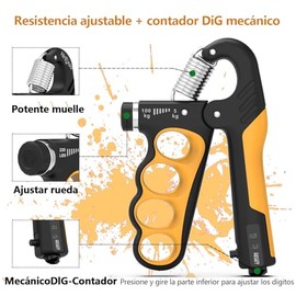 Kit Fortalecedor Agarre Mano 5 en 1 con Contador