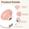 sourcing map 10Pcs Ceramic Knobs, 34mm/1.34" Flower Pattern Mushroom Knob