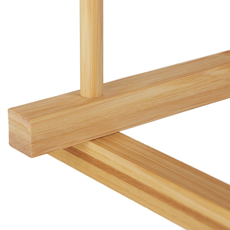 Relaxdays Pasta Dryer, 8 Bars, Long Pasta, Space-saving, Foldable, Bamboo