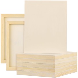 Aodaer 8 Pack Wood Panels 8 x 10 Inch Wooden Panels Canvas Unfinished Craft Wood Boards Panels for Art Crafts Acrylic and Oil Painting Pouring DIY Projects