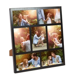 Benhurb Photo Frames Multiple Pictures, Family Multi Picture Frame for Wall Decor and Tabletop, Picture Frames for Multiple Pictures, Collage Photo Frame Set Displays Seven 4x6 Photos (Black)
