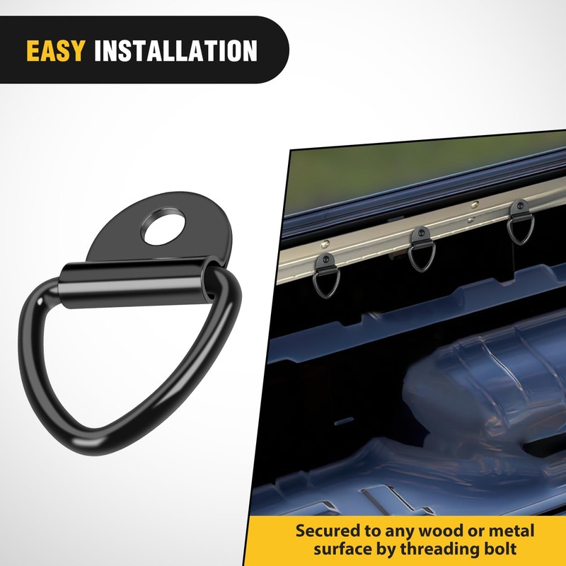 Nilight 10 Pack Tie Down Anchors Heavy Duty Steel V-Ring