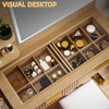 Galasil Fluted Make Up Vanity Desk with Mirror and Lights