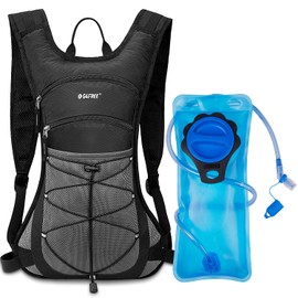 G4Free Hydration Backpack Cycling Water Bag Running Pack with PEVA Upgraded 2L Water Bladder for Hiking Biking Walking and Climbing