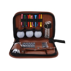 DEWIN Golf Organiser, Leather Organiser Gifts for Men, Multifunctional Outdoor Sporter Gift Set Tool PU Golf Tour Bag Accessoires Kit