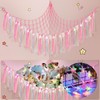 Teddy Hammock with LED Light, Boho Decor Plush Toy Storage